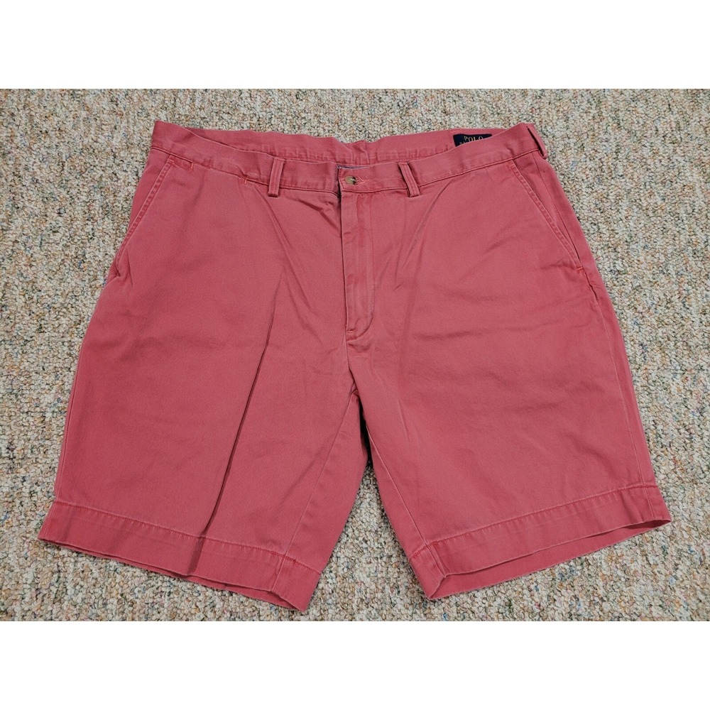 Polo Ralph Lauren Shorts Mens 40 Coral Pink Sunwashed Chino Classic Fit 9in